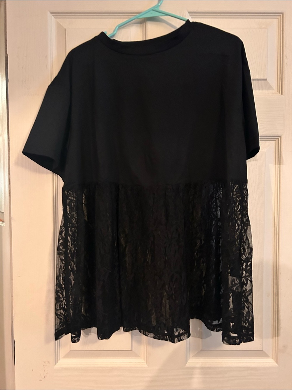 SHEIN Boxy Lace Top
